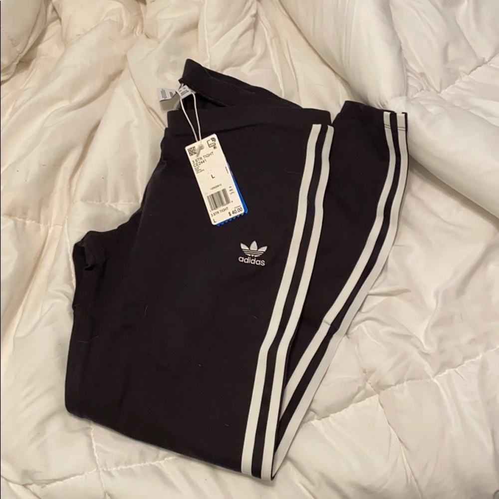 Adidas 3 stripe leggings